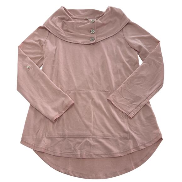 Soft Surroundings Sweater Womens Small Pink Kassidy Cowl Neck Tunic Top - Picture 2 of 7